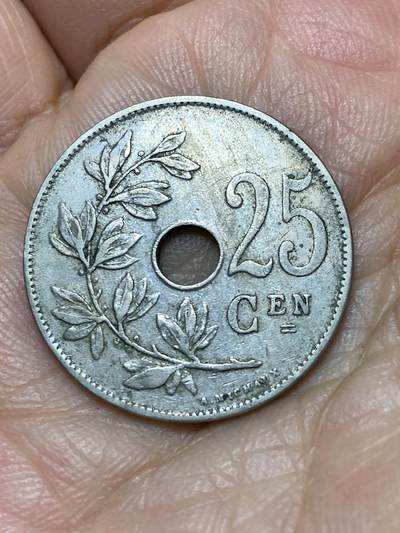 2026年第十一场(总第一百八十场）外国好品散币场(免佣金) - 比利时🇧🇪1928年25分(阿尔贝一世时期，荷语版)