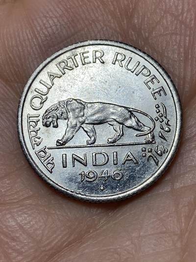 2026年第十一场(总第一百八十场）外国好品散币场(免佣金) - 英属印度1946年1/4卢比(乔治六世第六版)