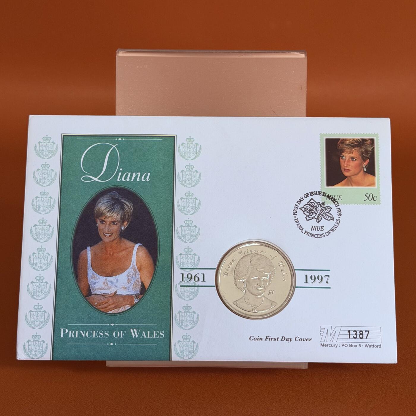 ＜星葵钱币社＞散币克朗场第68期·1月23日发货 〈邮币封〉纽埃1997年戴安娜王妃1元克朗型纪念币