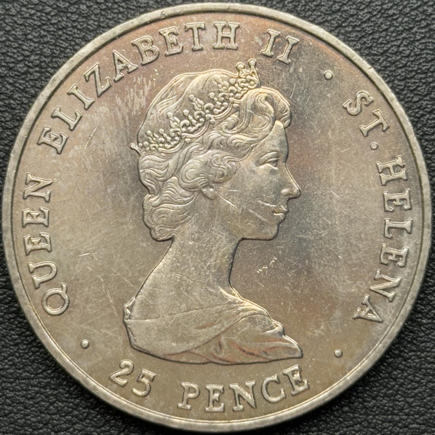 ＜星葵钱币社＞散币克朗场第68期·1月23日发货 圣赫勒拿1980年女王母亲80寿辰25便士克朗型纪念币