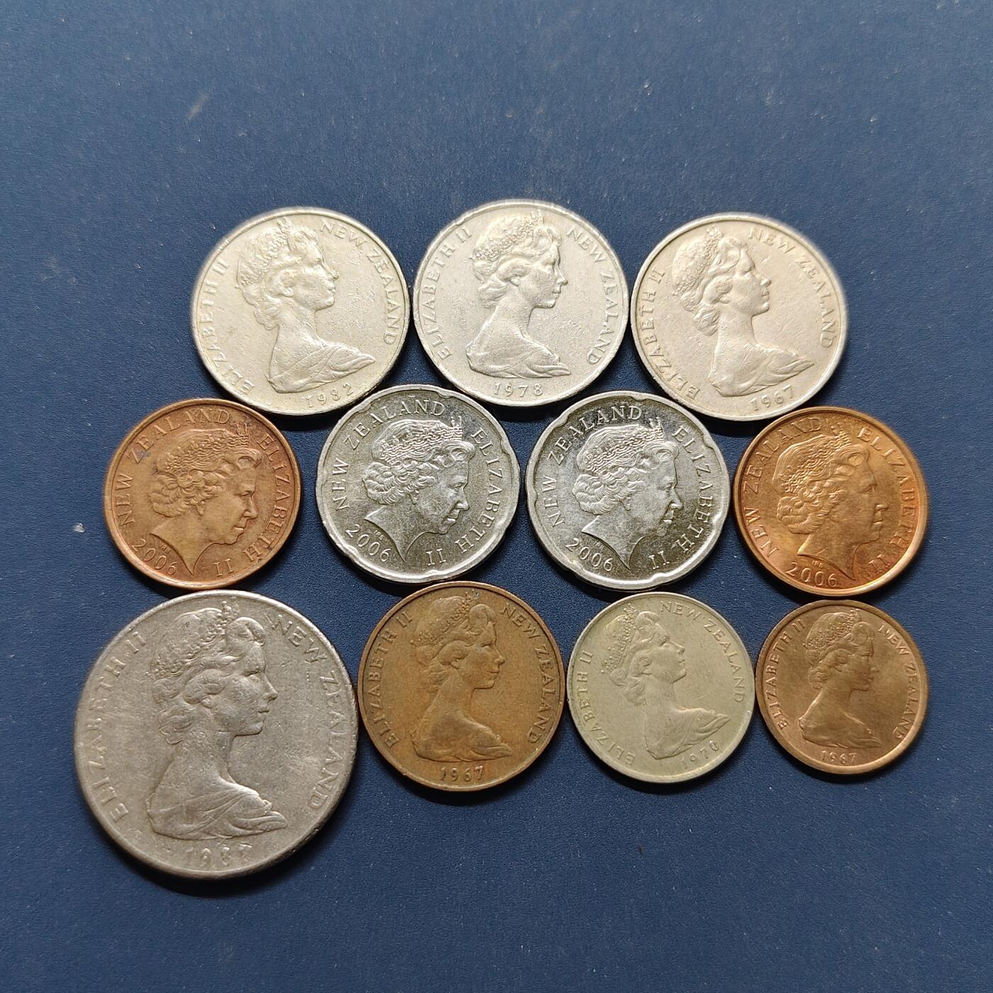【全场包邮】纯粹捡漏拍496场-持续更新中 新西兰各年份散币11枚一组
