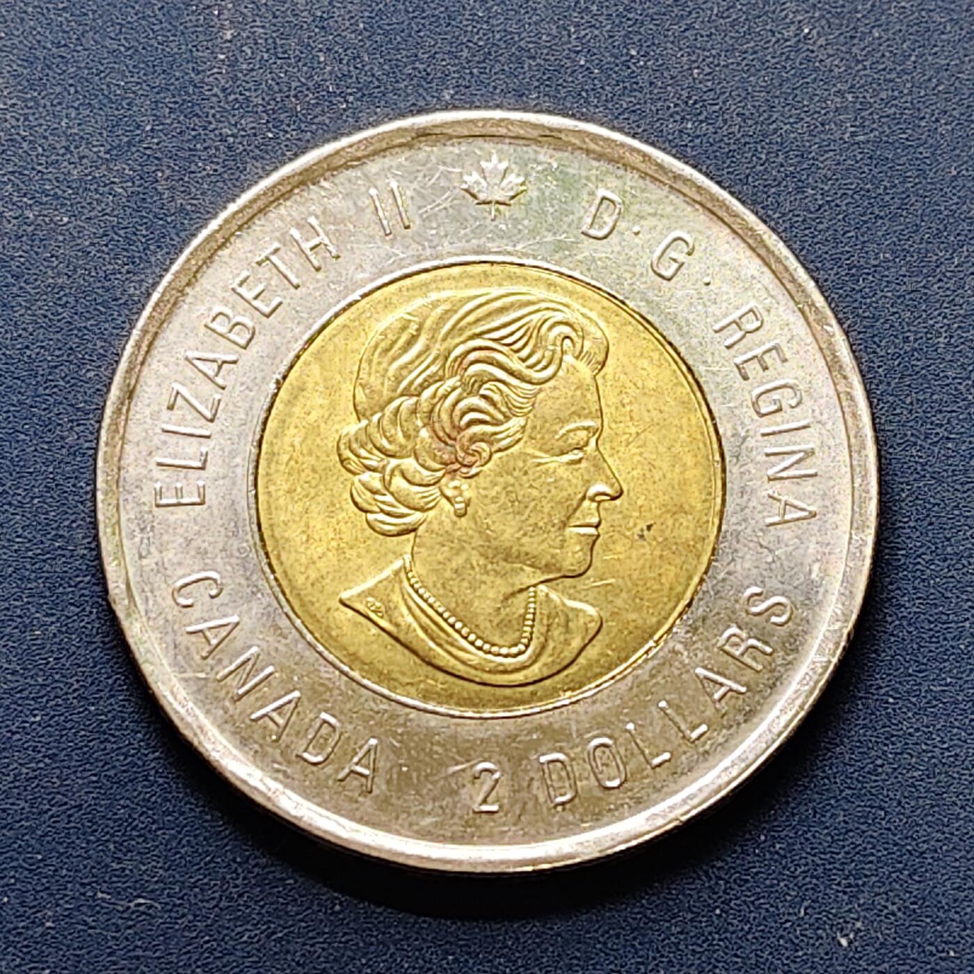 【全场包邮】纯粹捡漏拍496场-持续更新中 加拿大2024年2元因纽特努纳特彩色双色纪念币