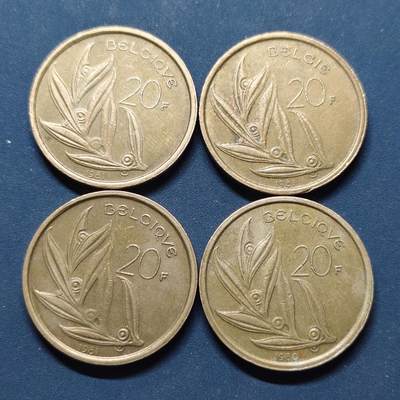 【全场包邮】纯粹捡漏拍496场-持续更新中 - 比利时1980-1981年20法郎4枚一组