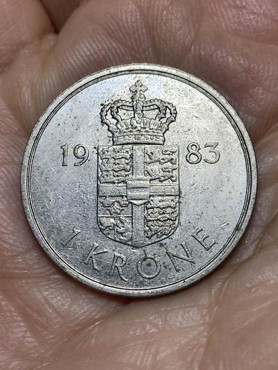 2026年第十一场(总第一百八十场）外国好品散币场(免佣金) - 丹麦🇩🇰1983年1克朗(玛格丽特二世第三版，R; B版)