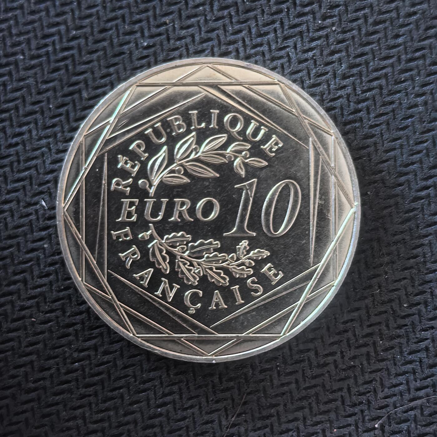 道一币馆币章第一百六十四场 法国2016年欧洲杯10法郎银币 17g 333S