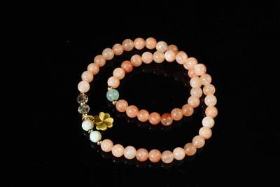 上海都达杂项专场三（全场包邮） - 橙月光水晶双圈手串86-323