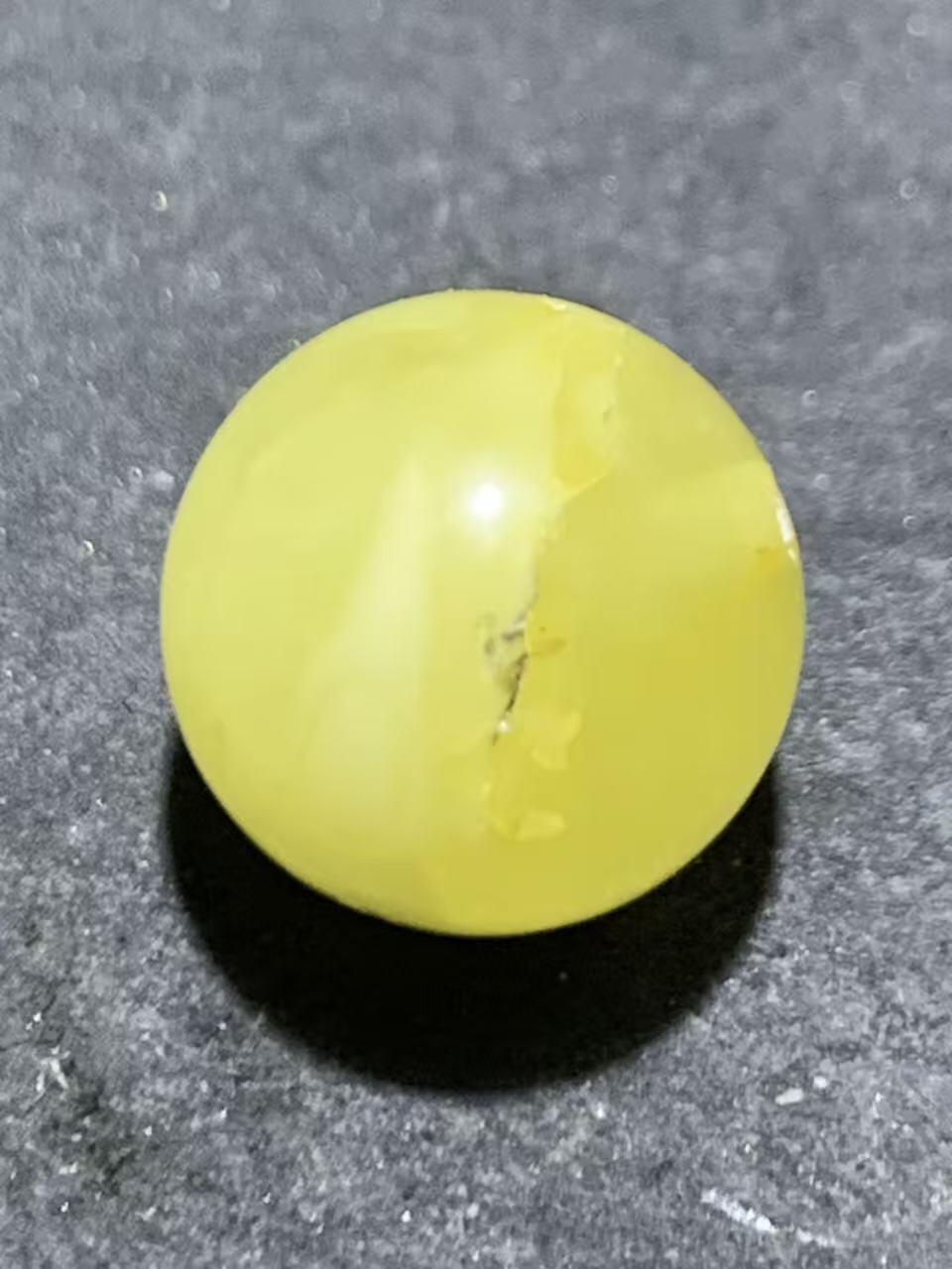 天然俄料原矿蜜蜡通货圆珠一颗