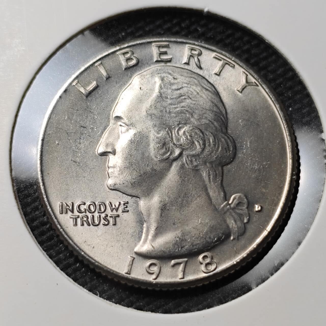 KK钱币收藏小铺  第388期  2月预留时间 周末发货  1978美国25分 好品