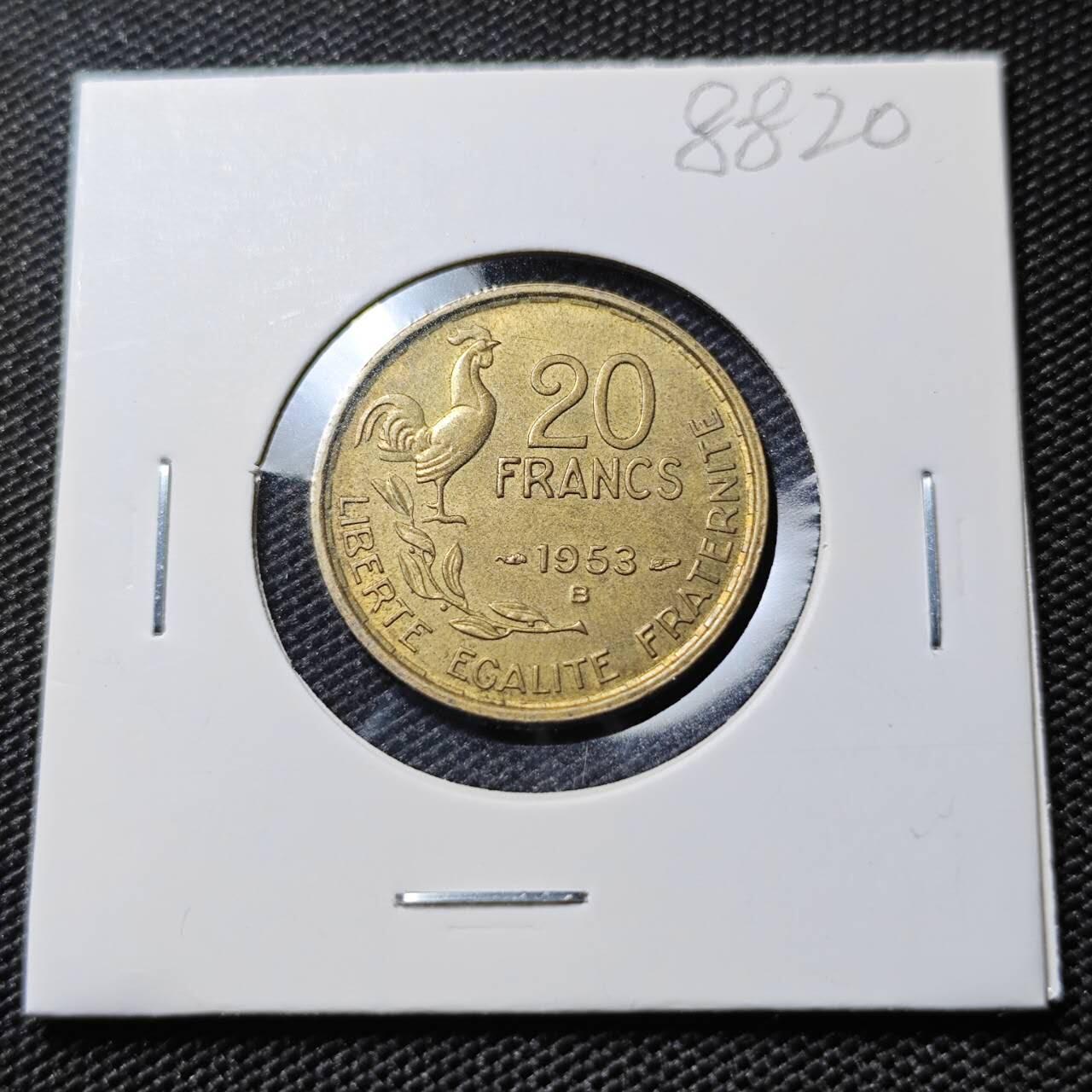 KK钱币收藏小铺  第388期  2月预留时间 周末发货  法国20法郎
