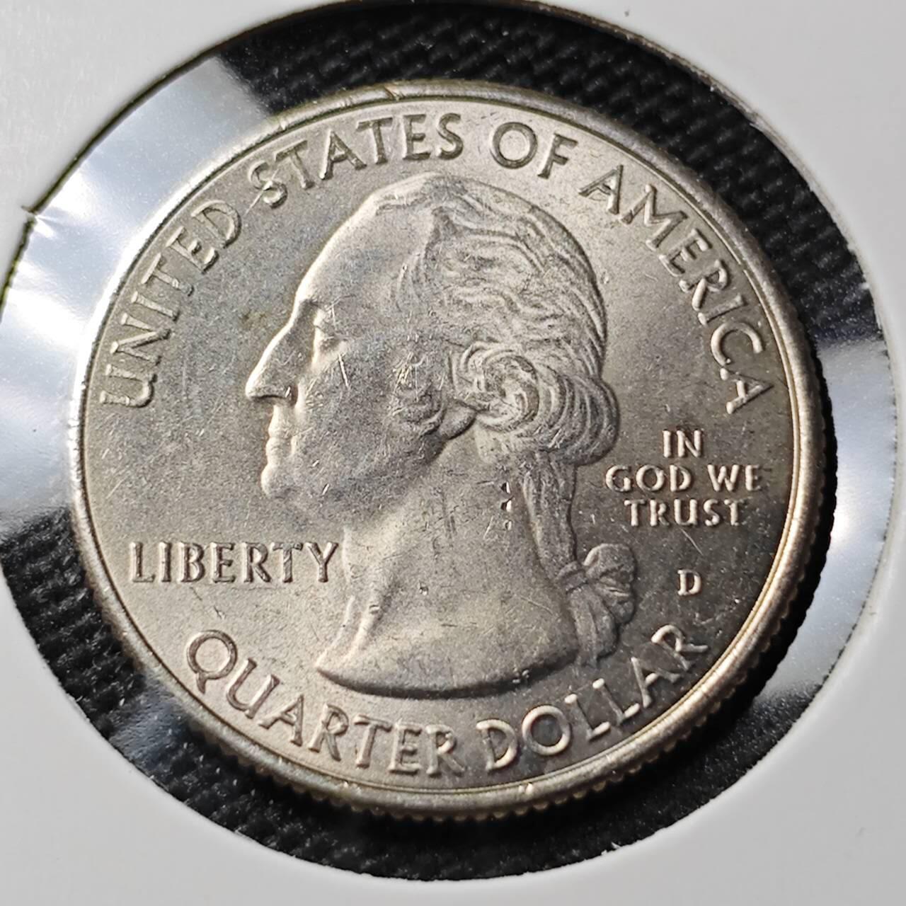 KK钱币收藏小铺  第388期  2月预留时间 周末发货  美国25分纪念币 好品