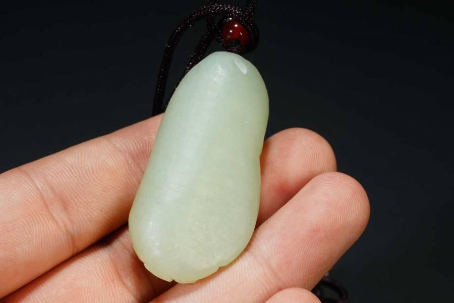 上海都达杂项专场三（全场包邮） 天然和田玉精雕《福瓜》挂件86-99