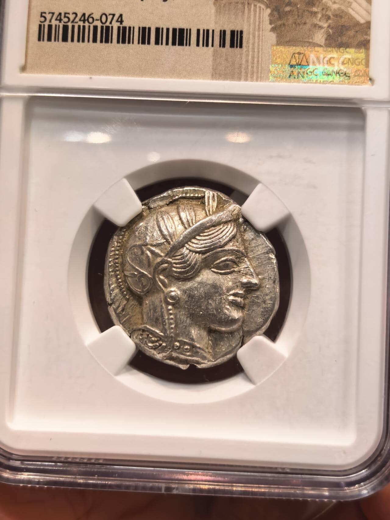 古希腊雅典娜猫头鹰四德银币