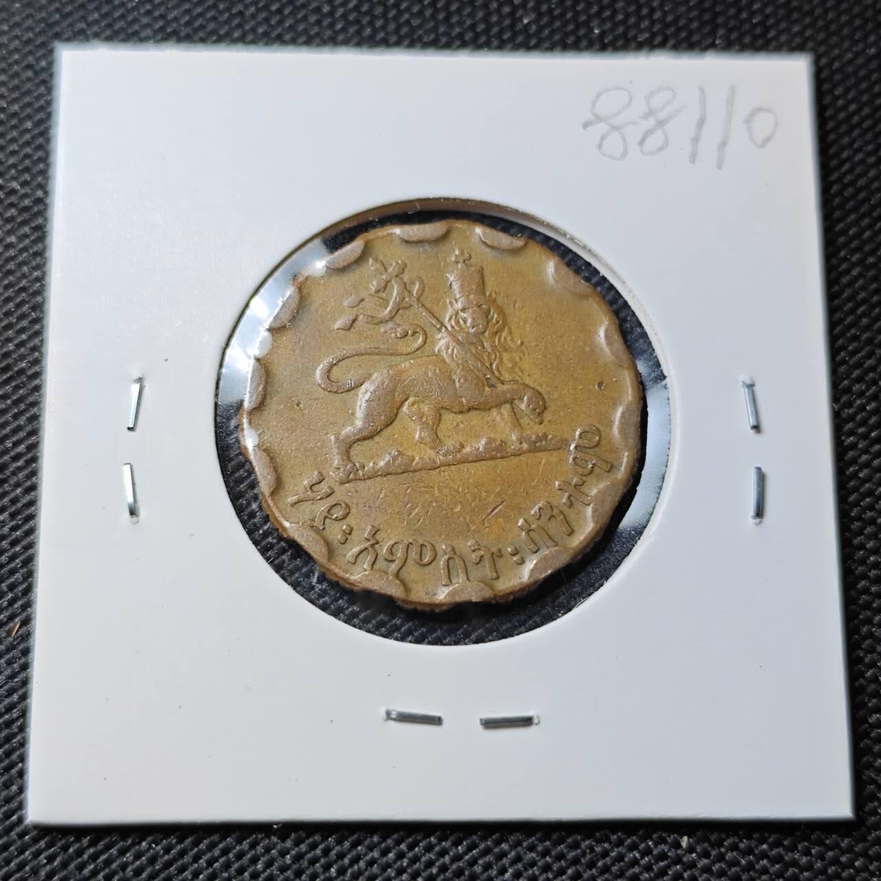 KK钱币收藏小铺  第388期  2月预留时间 周末发货  埃塞俄比亚25分铜币