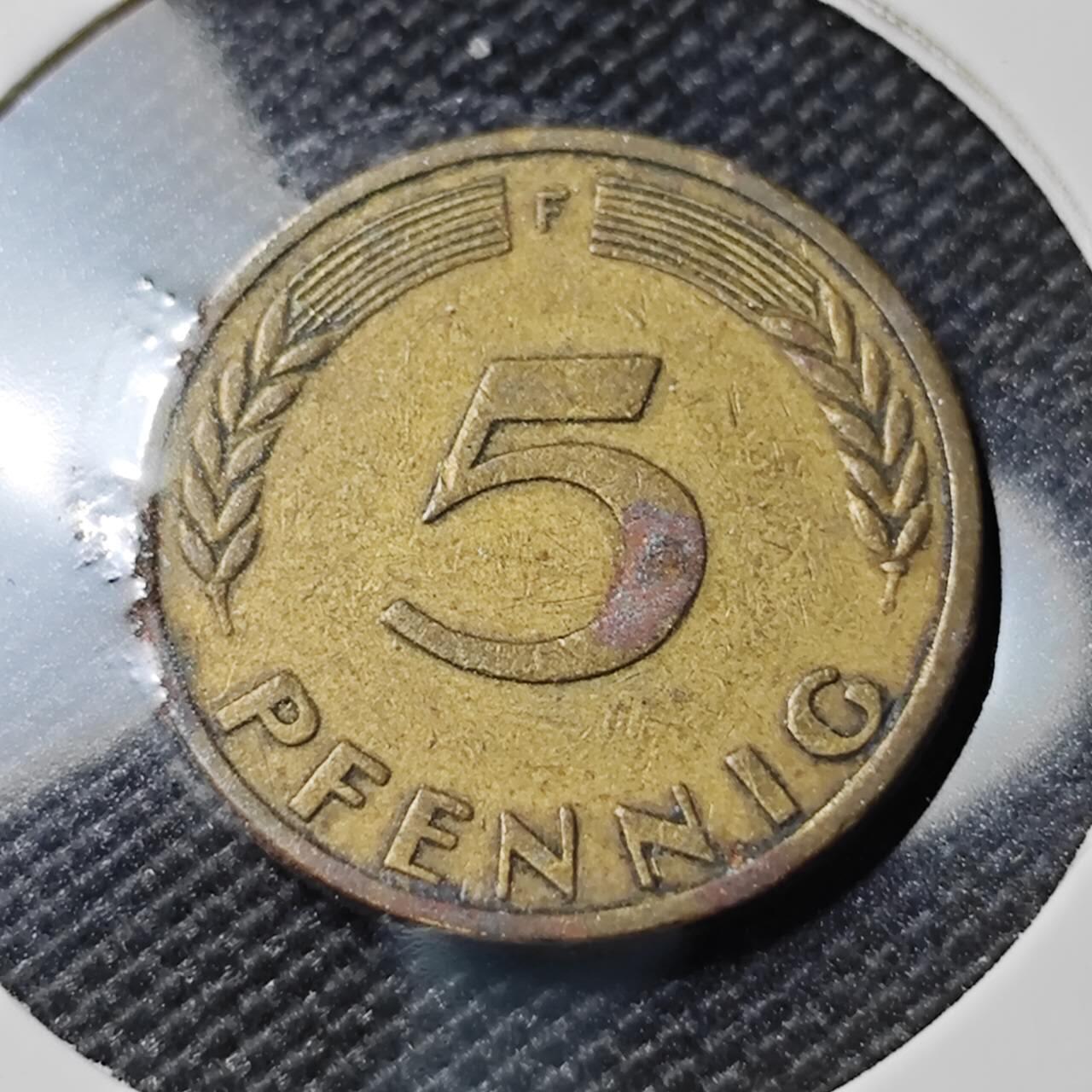 KK钱币收藏小铺  第388期  2月预留时间 周末发货  1949德国5芬尼银行版