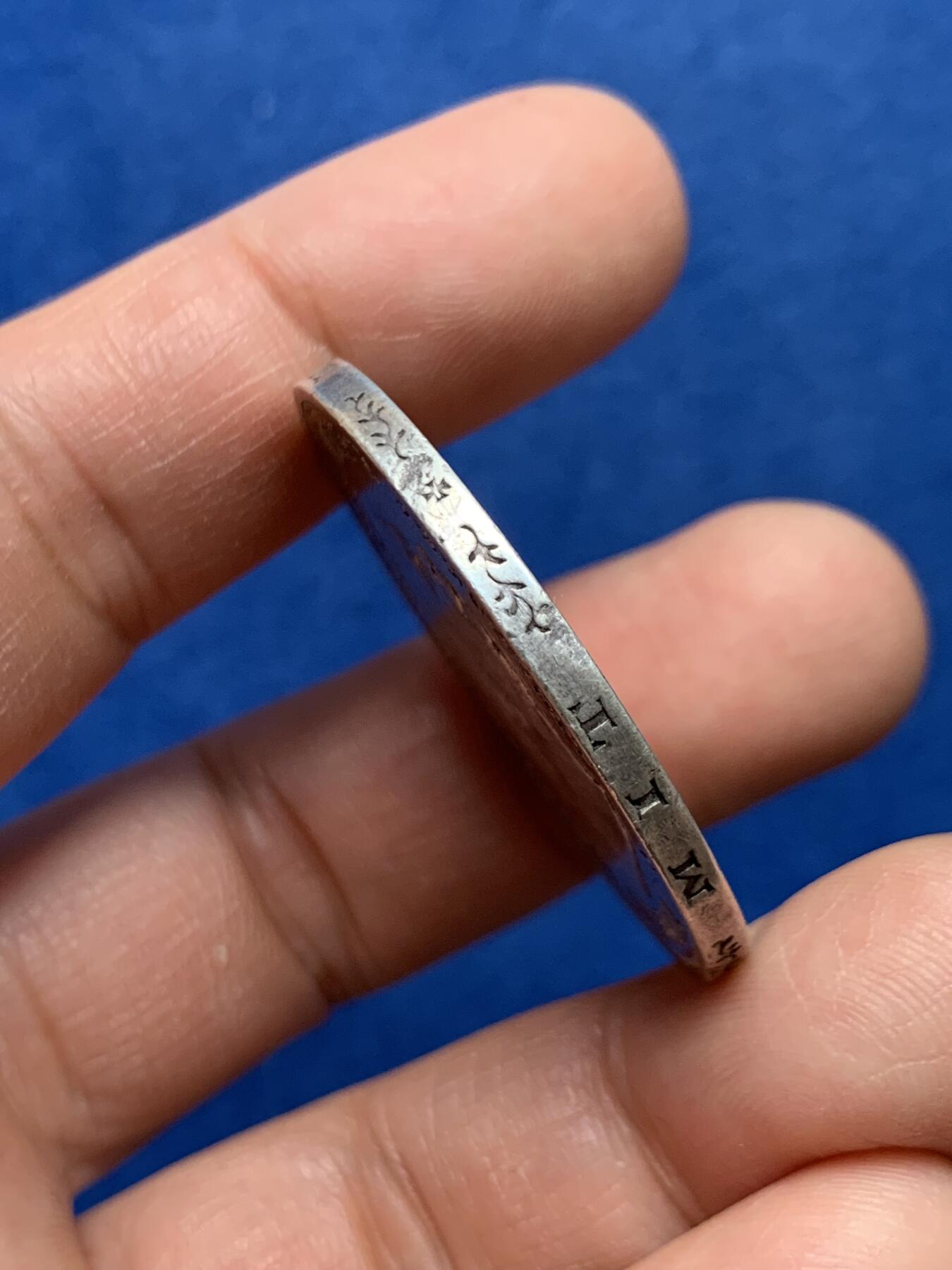 《竞宝斋》第460场 周日，周一，2场连拍 （全场包邮）欢迎送拍 德国普鲁士1876年威廉一世短翅5马克银币