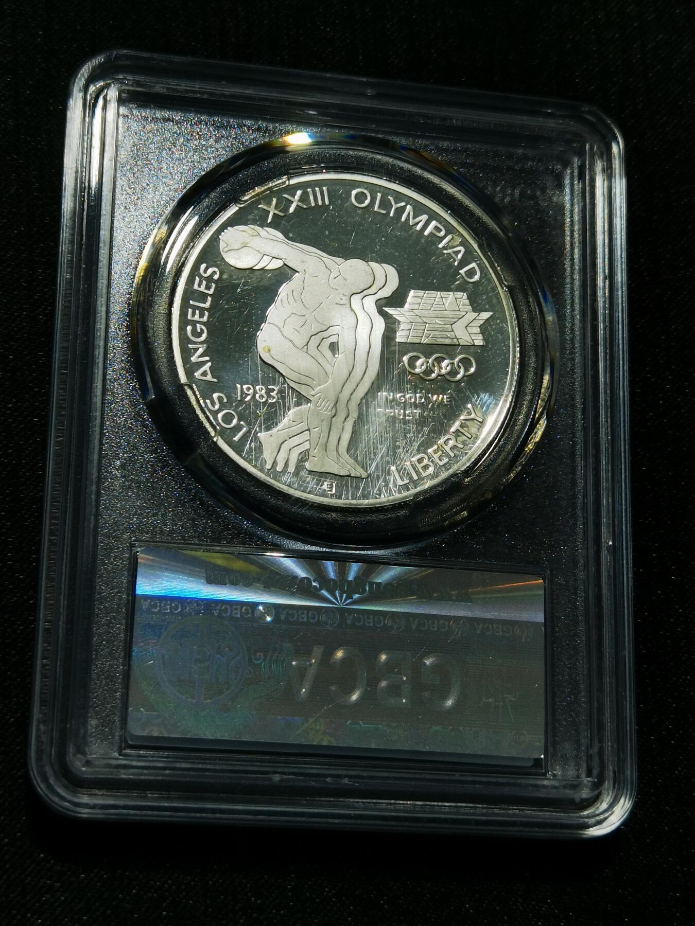 天下钱庄专场欢迎参拍 精制美国洛杉矶奥运会银币