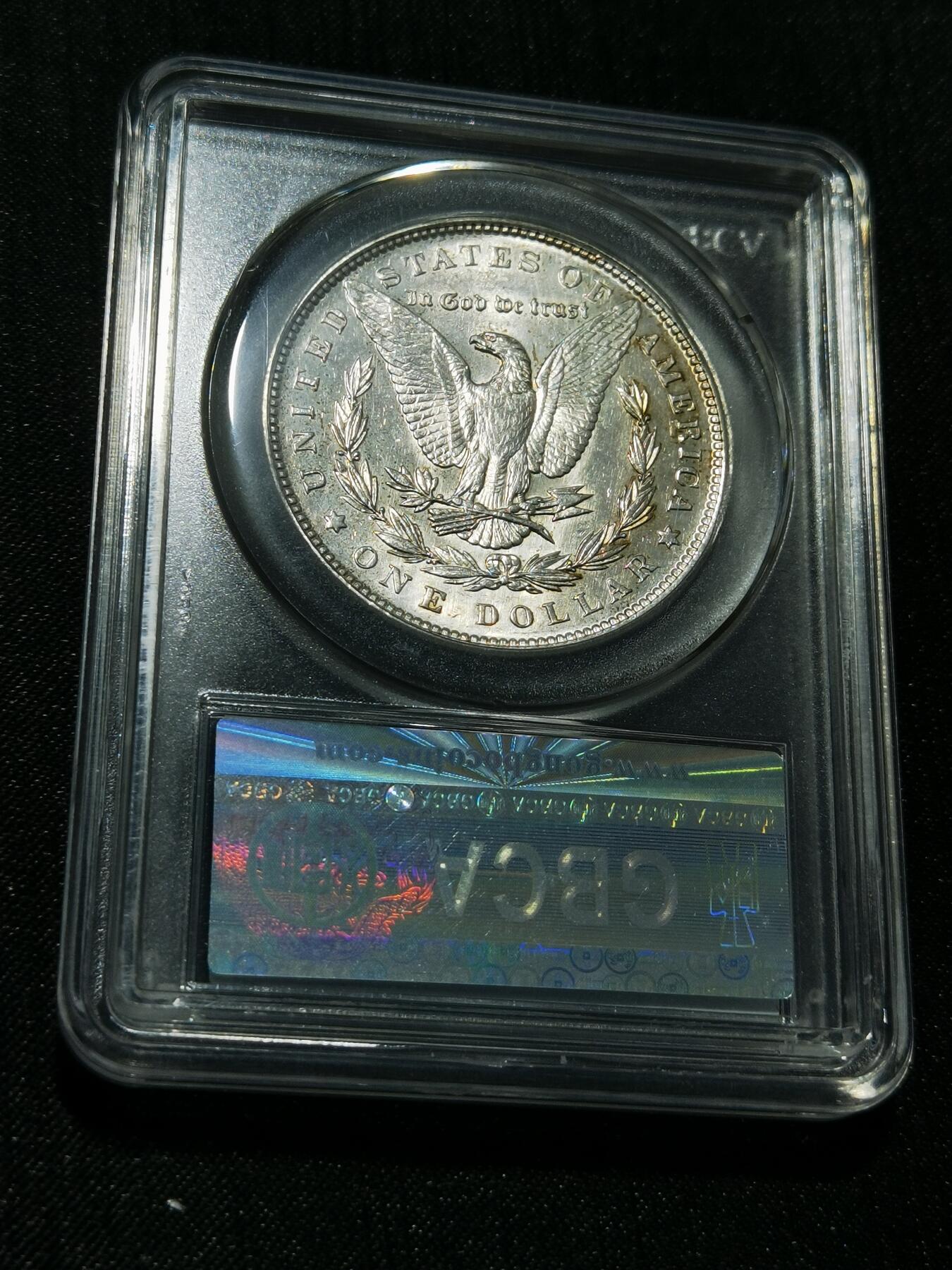 天下钱庄专场欢迎参拍 公博评级MS65 1896美国摩根一美元银币