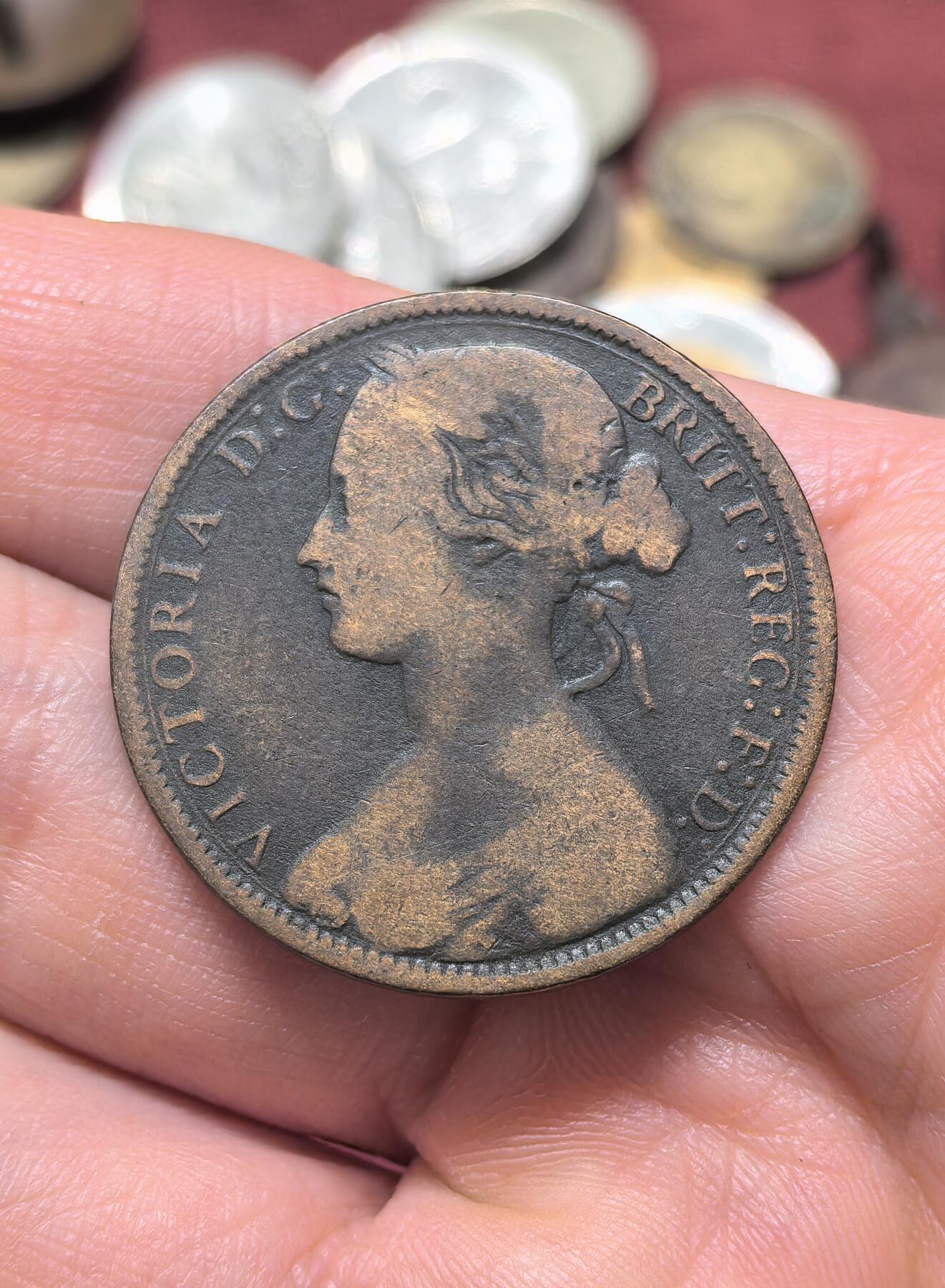 南宋泉阁俄币 外币 国币 专场第二十一期 【送拍无额外佣金】 英国 1872年 早期维多利亚1便 细节不错 通货好品