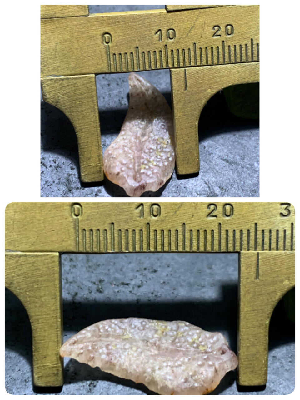 精美亚光战国红玛瑙手工雕刻树叶吊坠（卡子)一个