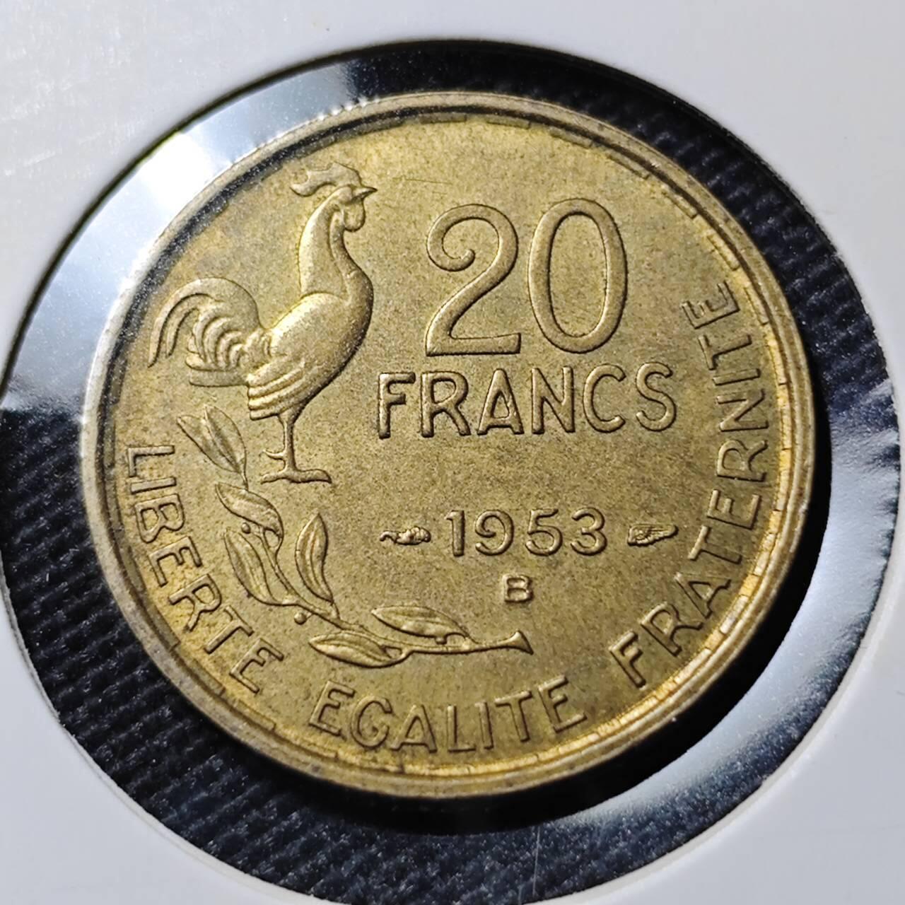 KK钱币收藏小铺  第388期  2月预留时间 周末发货  法国20法郎