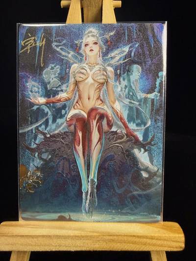 奇点新卡 无佣金 不寄存 不收拍   主攻奇点（有大佬赞助）需要多宫大佬请私聊 部分卡牌设有底价（不想玩的那么累，即使有底价也会比市场价便宜的多，懂的自然懂） 拒绝小号抬价 大家放心拍 所有拍品部分套有卡膜 部分卡牌多宫 自制卡牌 不包厂瑕 放大镜 品控 勿拍 流拍商品会循环 感谢大家支持 留个关注 不定时上新 谢谢 - 奇点卡牌编号6 亲签限编 宗Rich玄灵谱西游 白骨夫人粗闪亲签限编06