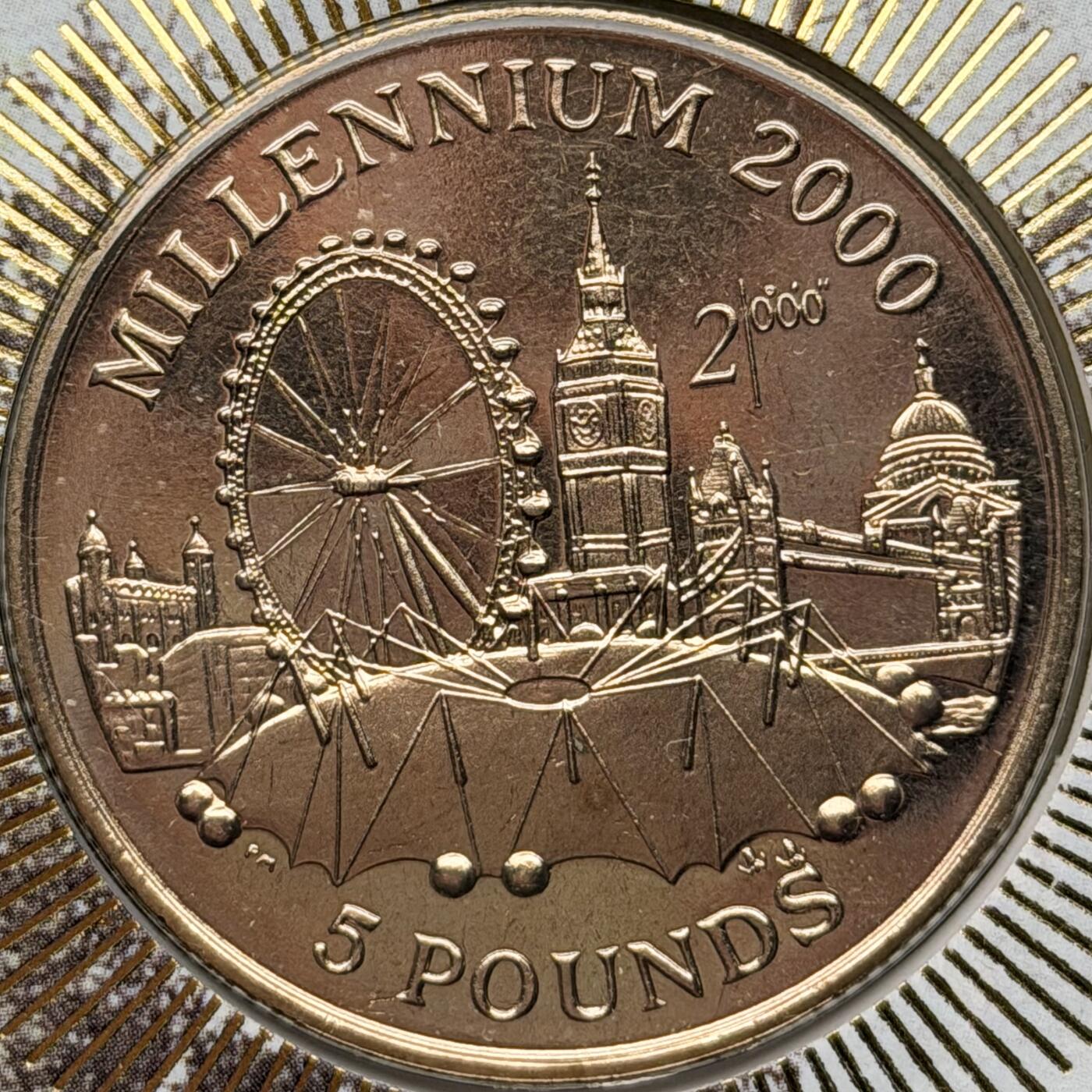 ＜星葵钱币社＞散币克朗场第68期·1月23日发货 〈邮币封·签名版〉直布罗陀1998年千禧穹顶5镑克朗型纪念币