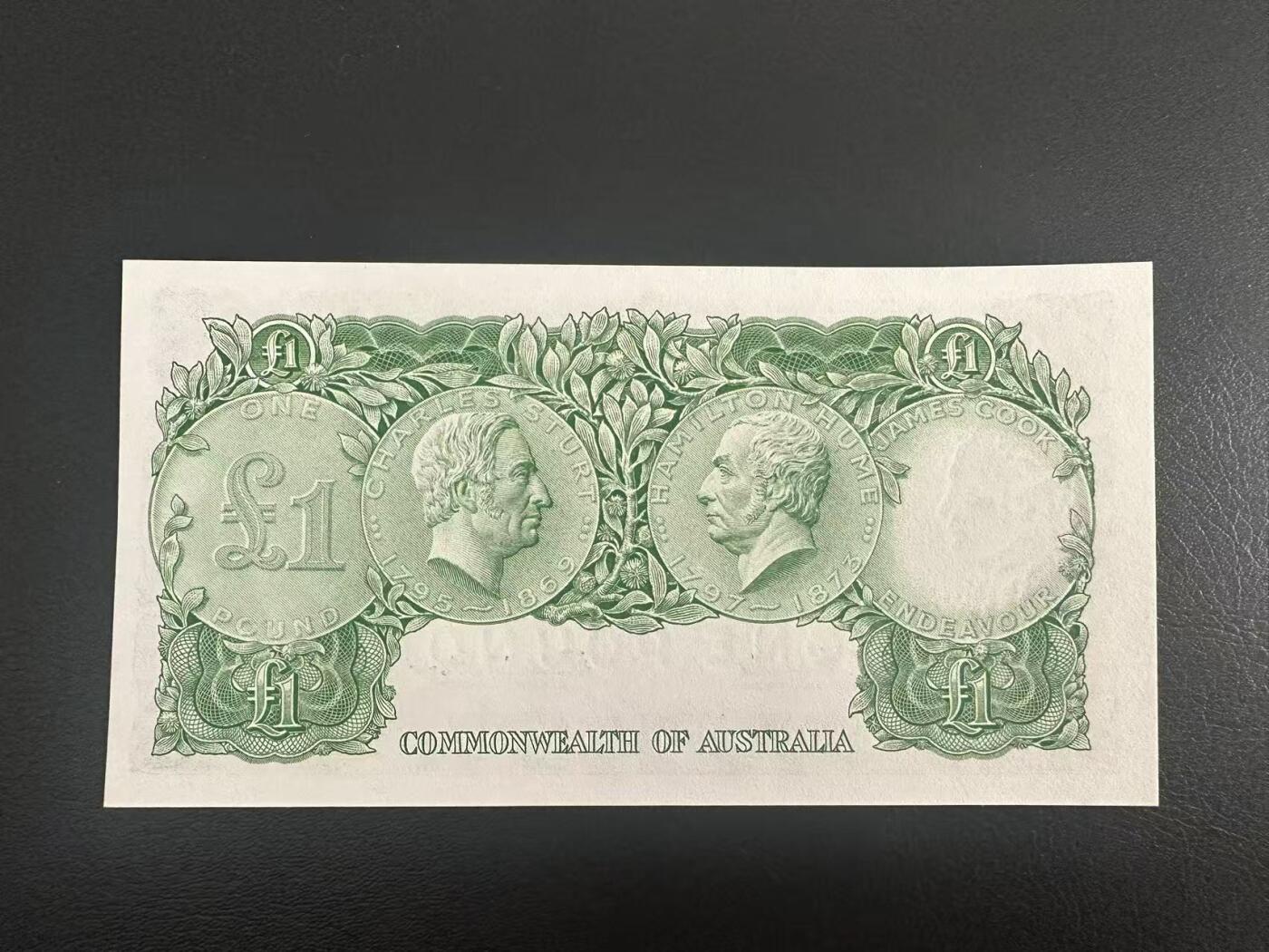 【Blue Auction】世界纸币精拍第777期——18级TOP拍卖/信誉/品质/专业/高效💫 【无47】澳大利亚 1961-65年1镑 石膏版女王 AU+品相