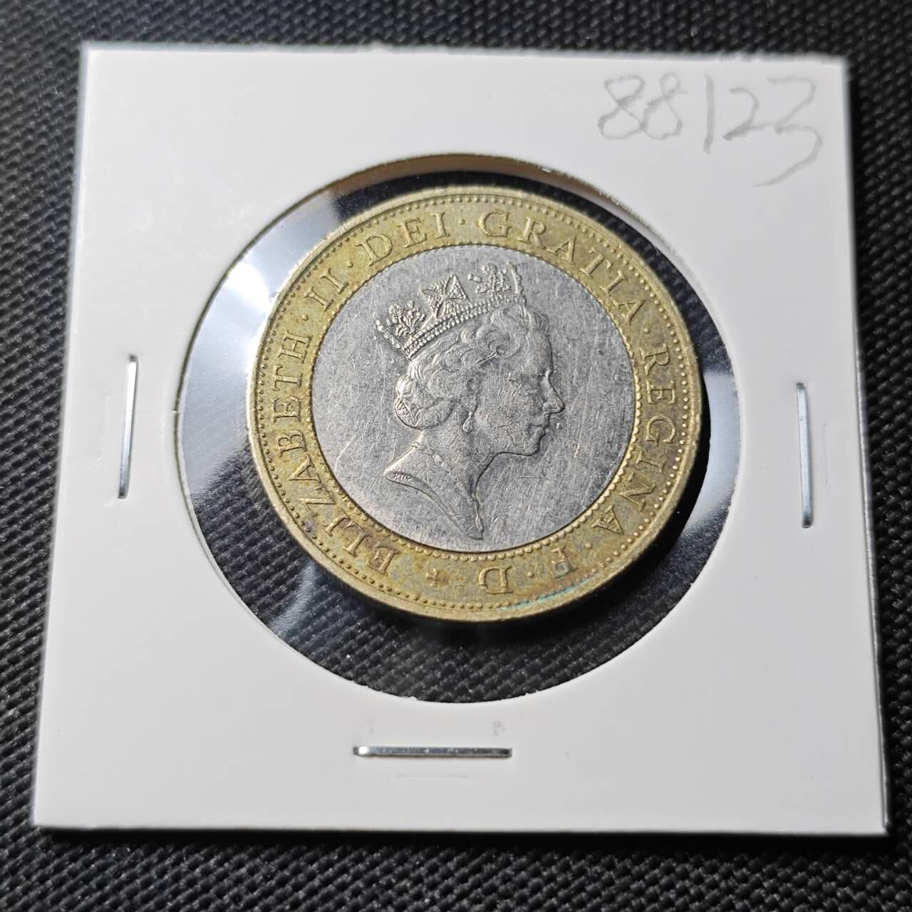 KK钱币收藏小铺  第388期  2月预留时间 周末发货  英国2镑双色币