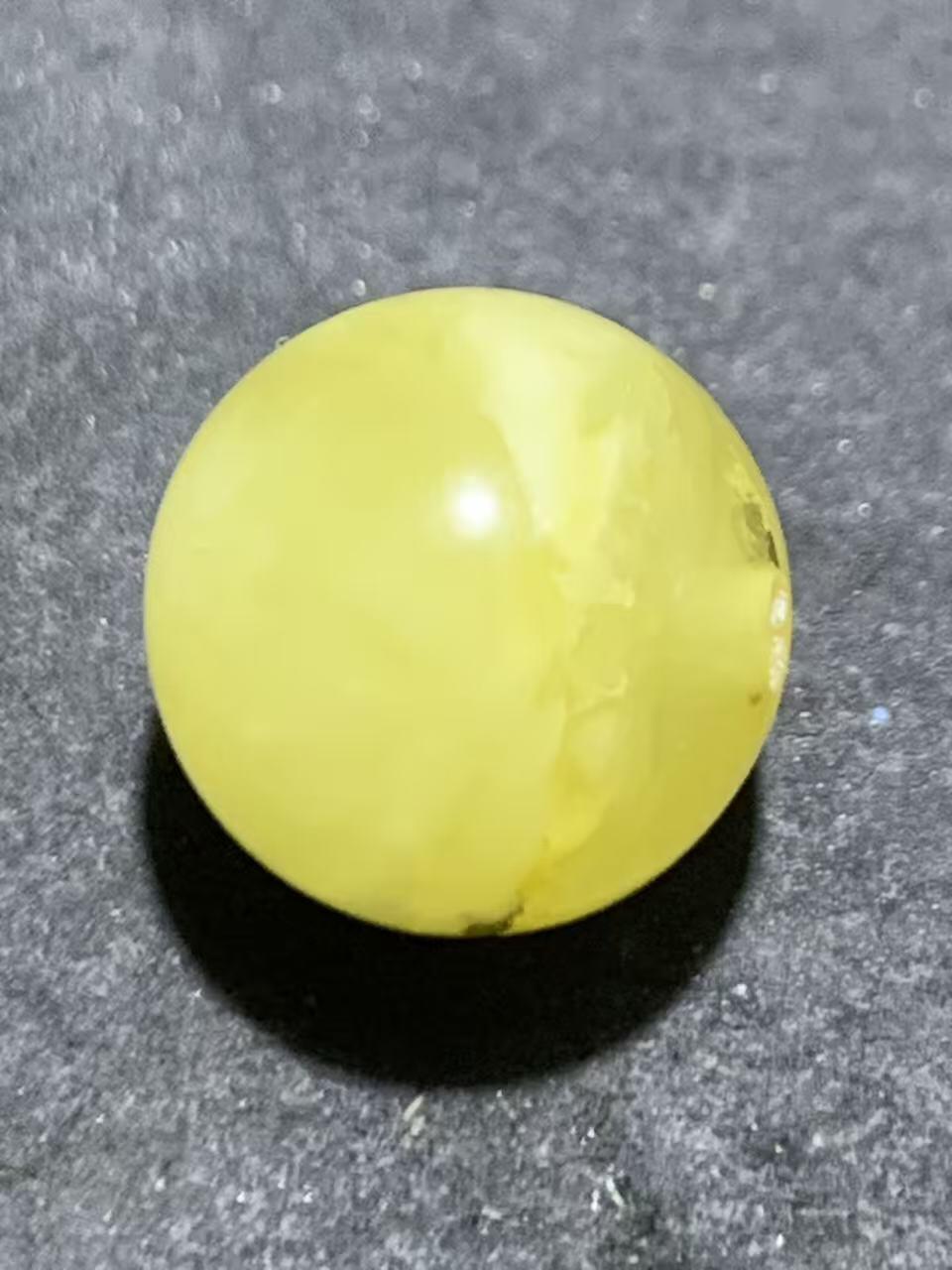 天然俄料原矿蜜蜡通货圆珠一颗