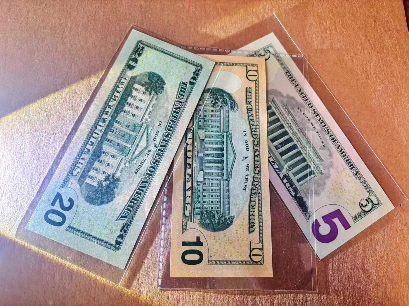 【Blue Auction】世界纸币精拍第777期——18级TOP拍卖/信誉/品质/专业/高效💫 【一组3张 含补号】美国 2004-2006年5-20美金 AU品相