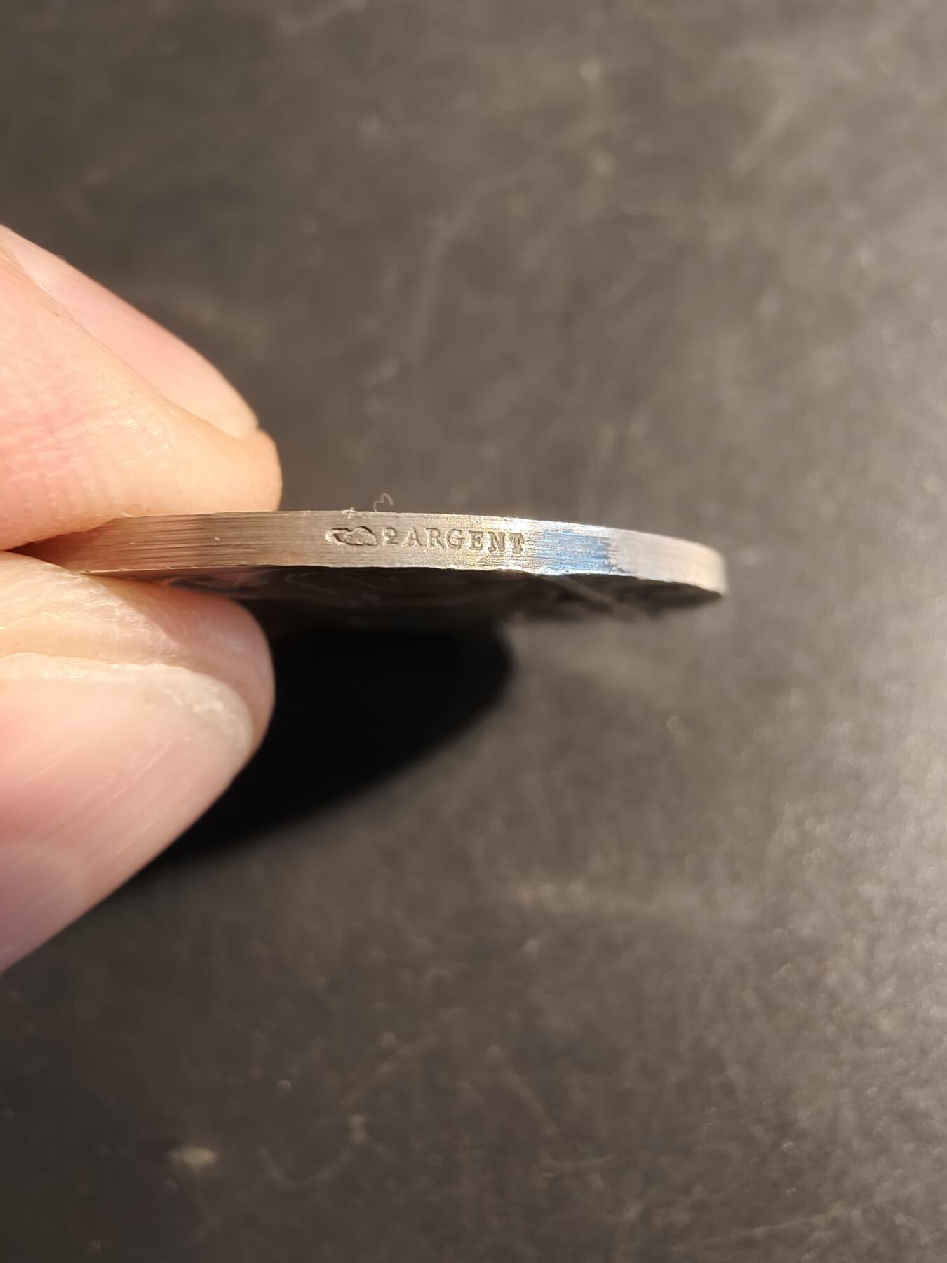 老王徽章第178期 法国工业与商业部银代章    800银    直径33mm    重量15.5g