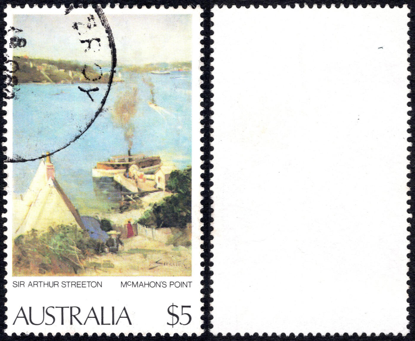 洪涛臻品批发群 精选邮票限时拍卖第1240期  澳大利亚 高面值$5《麦克马洪角》 印象派大师亚瑟·史敦