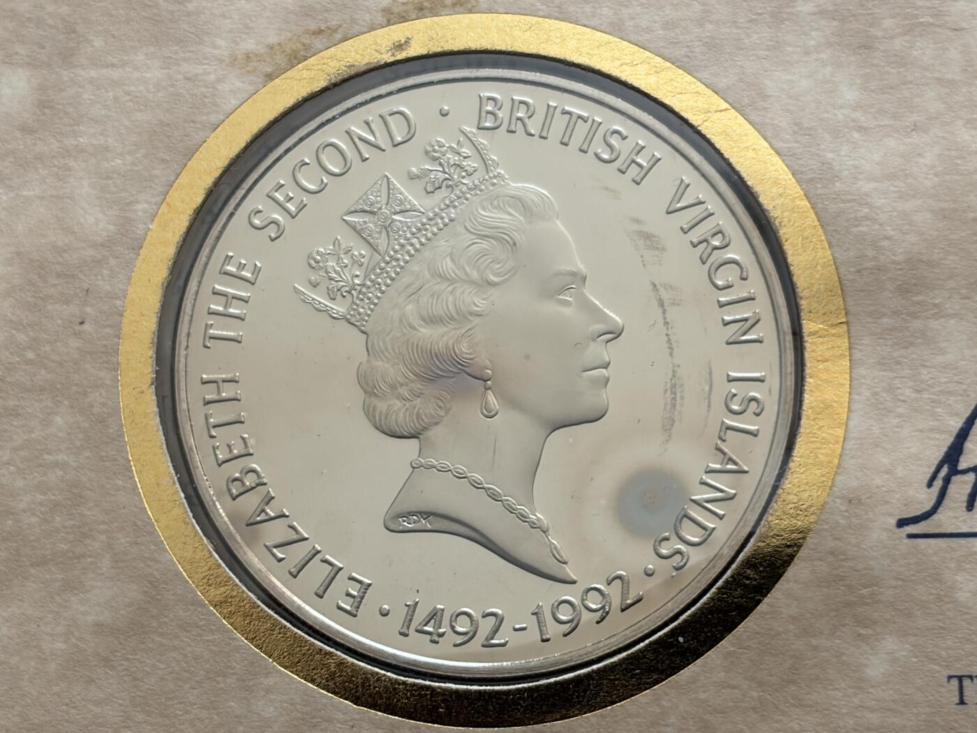 咖啡豆•收藏 2025年Jan_26th世界各国硬币银币拍卖 英属维尔京群岛 1992年 10元 硬币 邮币封