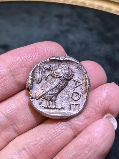 雅典娜猫头鹰古希腊银币 雅典娜猫头鹰古希腊银币