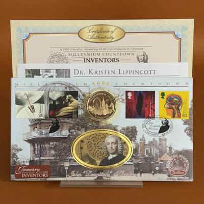 ＜星葵钱币社＞散币克朗场第68期·1月23日发货 - 〈邮币封·签名版〉直布罗陀1998年千禧穹顶5镑克朗型纪念币