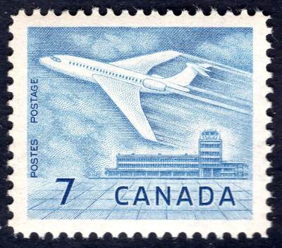 洪涛臻品批发群 精选邮票限时拍卖第1234期  - 加拿大1964年 渥太华机场的喷气式飞机,新票 精美雕刻版, 原胶全品！ 相当难得的品相, 漂亮