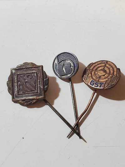 韵星假日拍卖第三十八期 -- Rimey Holidays Auction 38 - 民主德国gst准军事部队铜级射击证章、fdj 摩托化协会插针