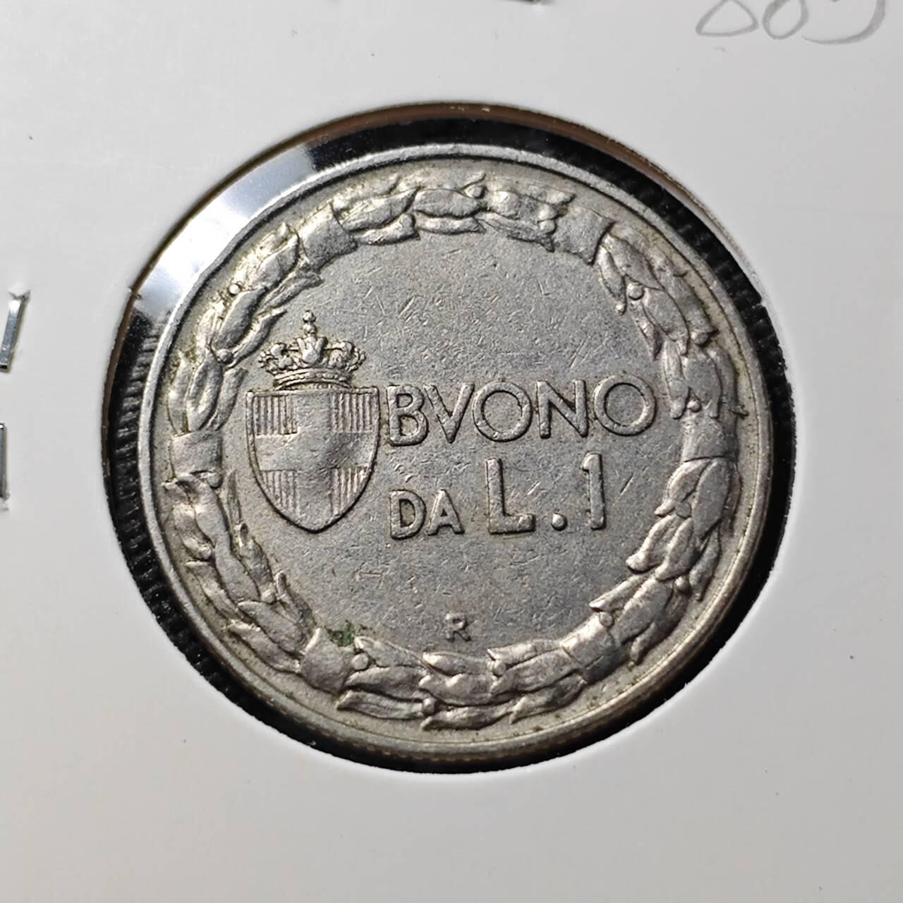 KK钱币收藏小铺  第388期  2月预留时间 周末发货  1922意大利1里拉镍币