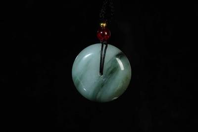 上海都达杂项专场三十四【年后发货全场包邮】  石英岩玉平安扣挂件 附鉴定证书86-121