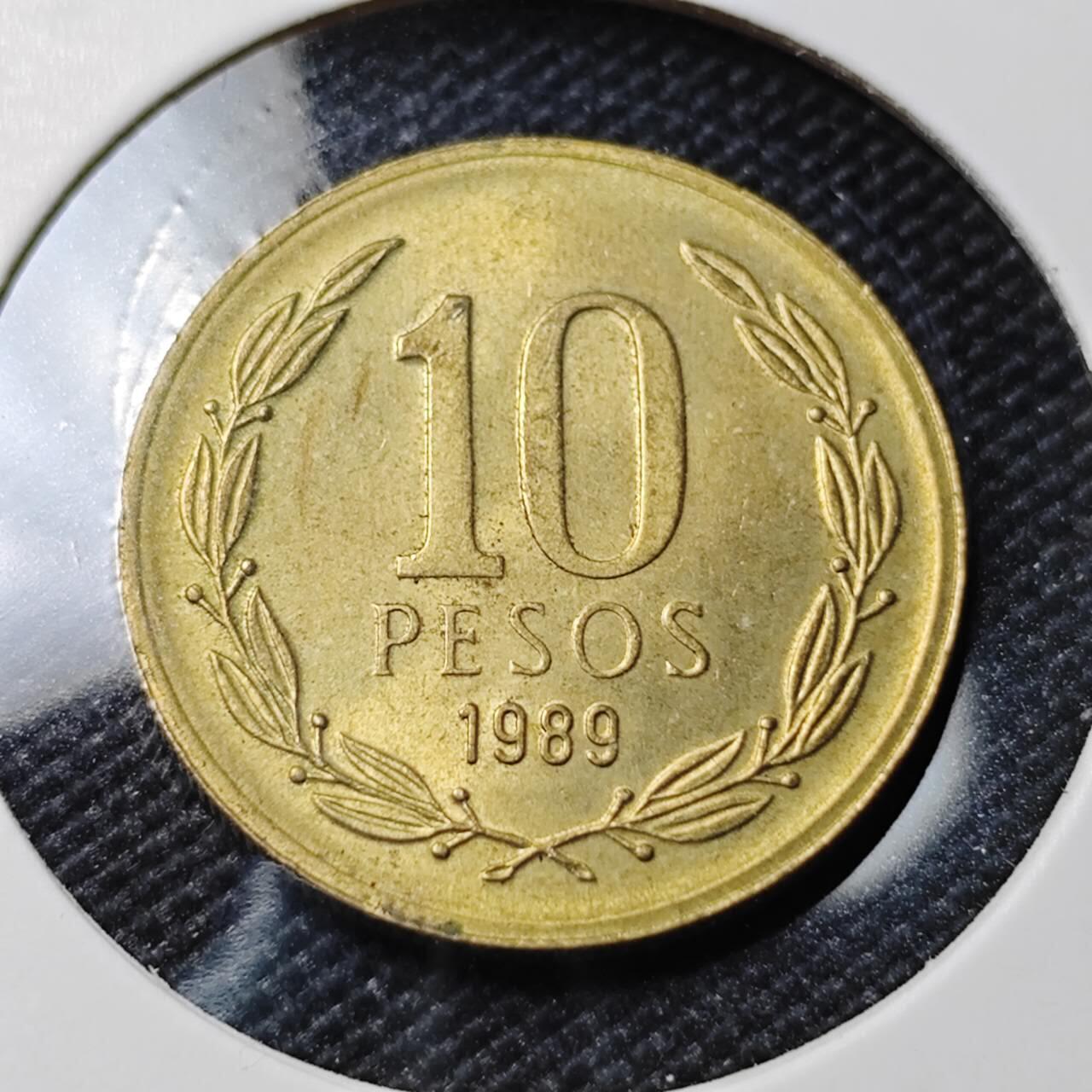 KK钱币收藏小铺  第388期  2月预留时间 周末发货  智利10比索铜币 好品