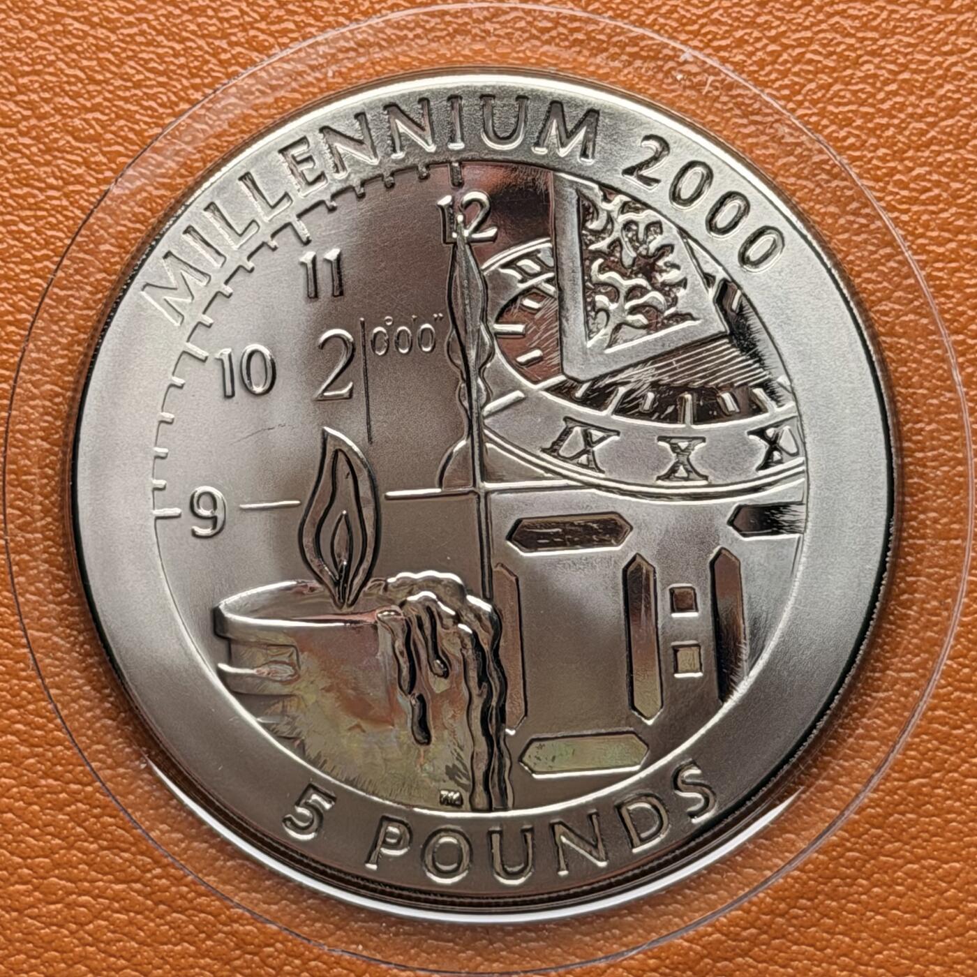 ＜星葵钱币社＞散币克朗场第68期·1月23日发货 直布罗陀1999年千禧年5镑克朗型精制纪念钛币