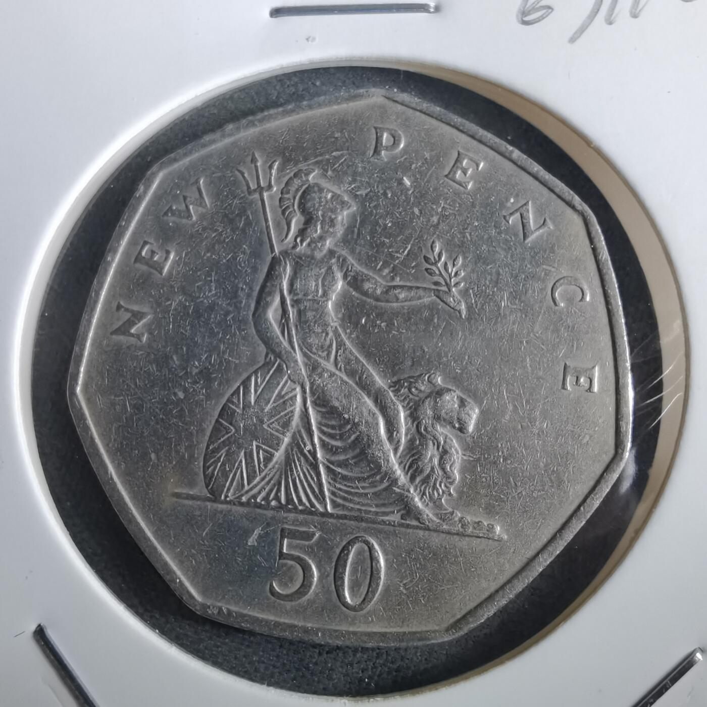 沼泽如烟--第967场 英国1969年50便士