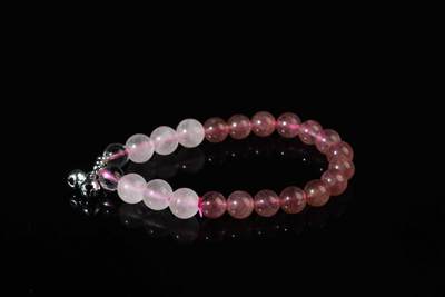 上海都达杂项专场三（全场包邮） - 粉晶、草莓晶铃铛吊坠手链86-317