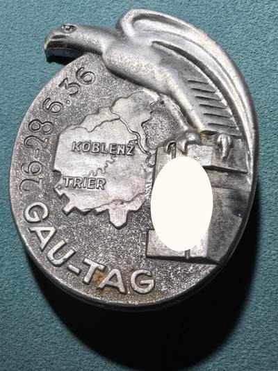 盛世勋华——号角文化勋章邮票专场拍卖第300期 - 德国（1939）1936年科布伦茨-蒂罗尔地区纪念日证章 非常少见