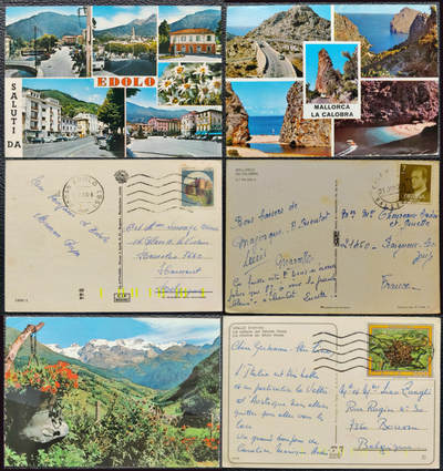 洪涛臻品批发群 精选邮票限时拍卖第1232期  - 上世纪七八十年代意大利西班牙 实寄风光明信片3枚
