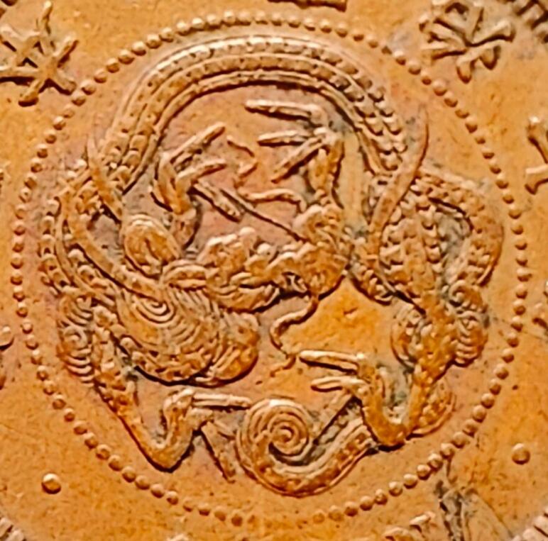 泉币菌-第171场- 精品福利场 极美 爆龙鳞 龙鳞清晰 传世 日本明治七年 龙洋一钱铜币 28mm