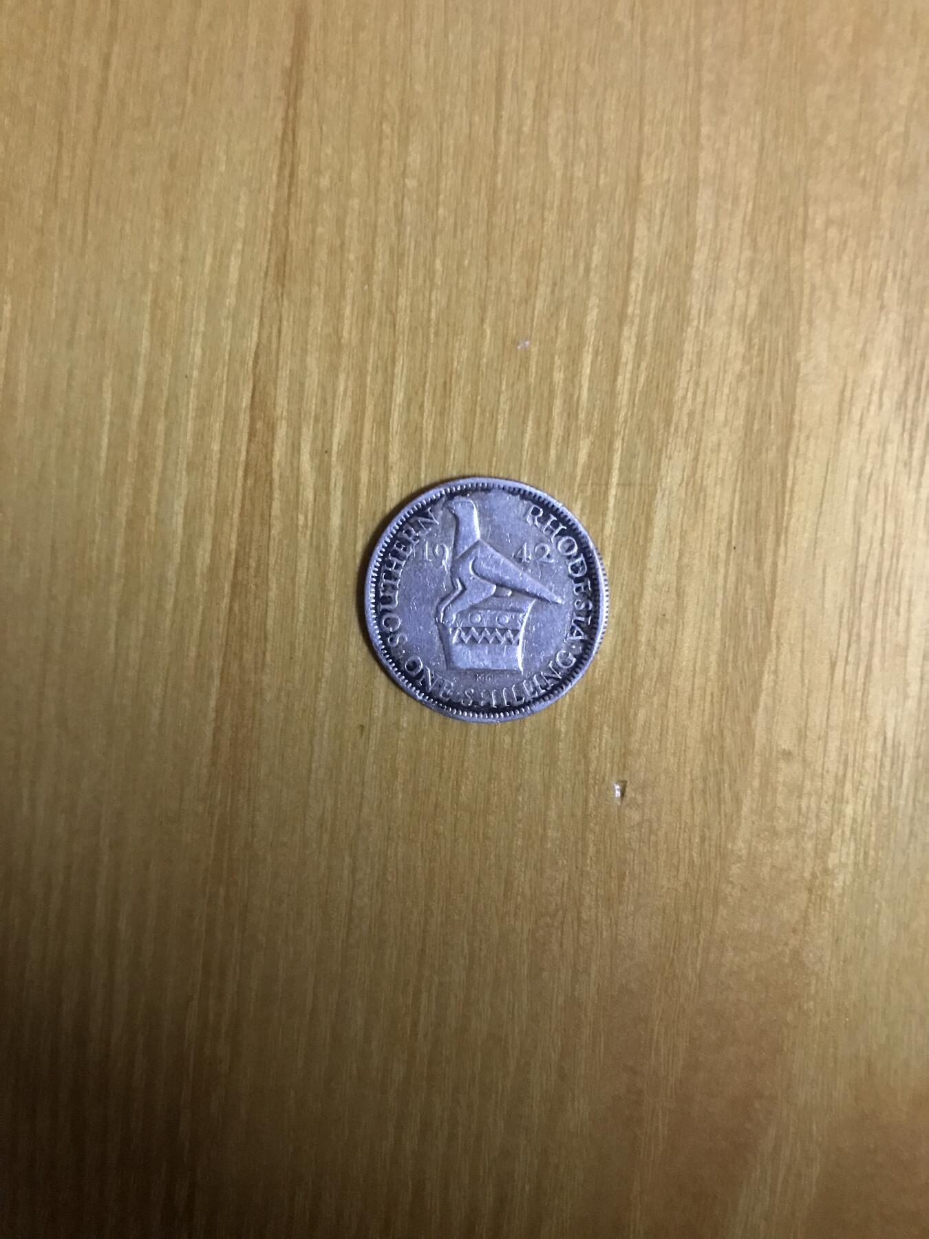 南罗德西亚1942年乔六一先令银币