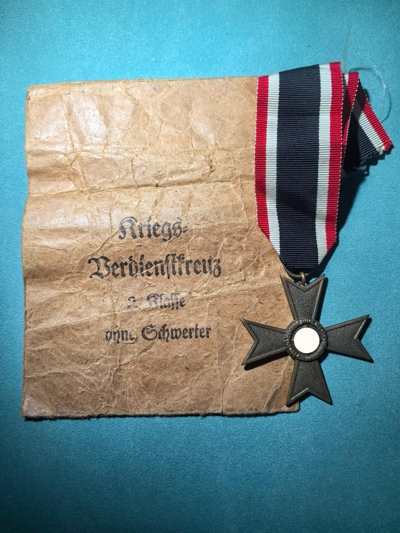 盛世勋华——号角文化勋章邮票专场拍卖第300期 德国（1939）二级无剑战功十字勋章 铜质 带原纸袋