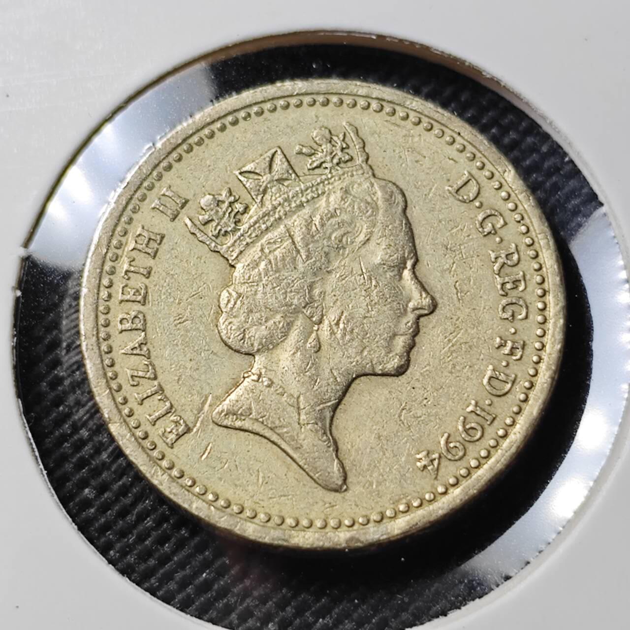 KK钱币收藏小铺  第388期  2月预留时间 周末发货  英国1镑 狮子