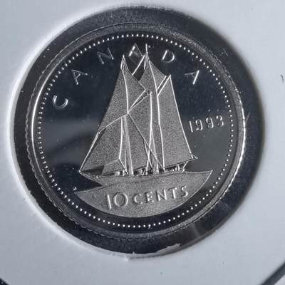 沼泽如烟--第967场 - 加拿大1993年10分精制币